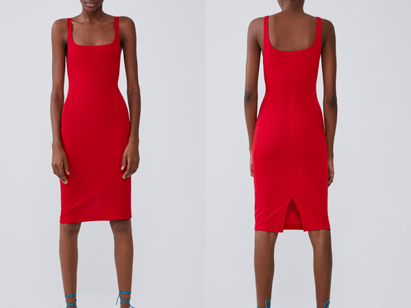 strapless open back dress Red Organic Baby & Toddler Dress
