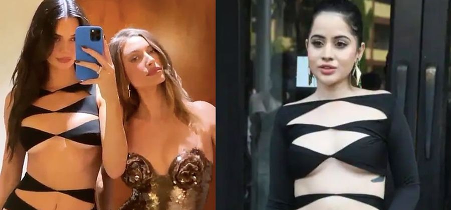 Urfi Javed Wears Exact Copy Of Kendall Jenner's Cutout Monot Dress