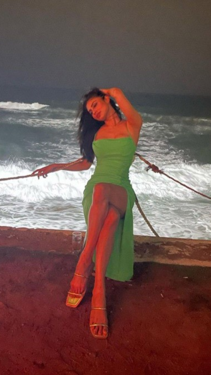 Malaika Arora And Mouni Roys Collection Of Green Dresses