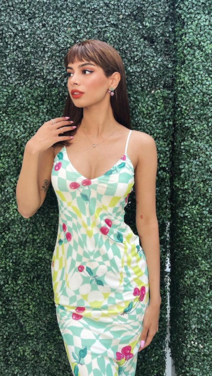 Mouni Roy Wears The Same Brown Mini Dress As Khushi Kapoor