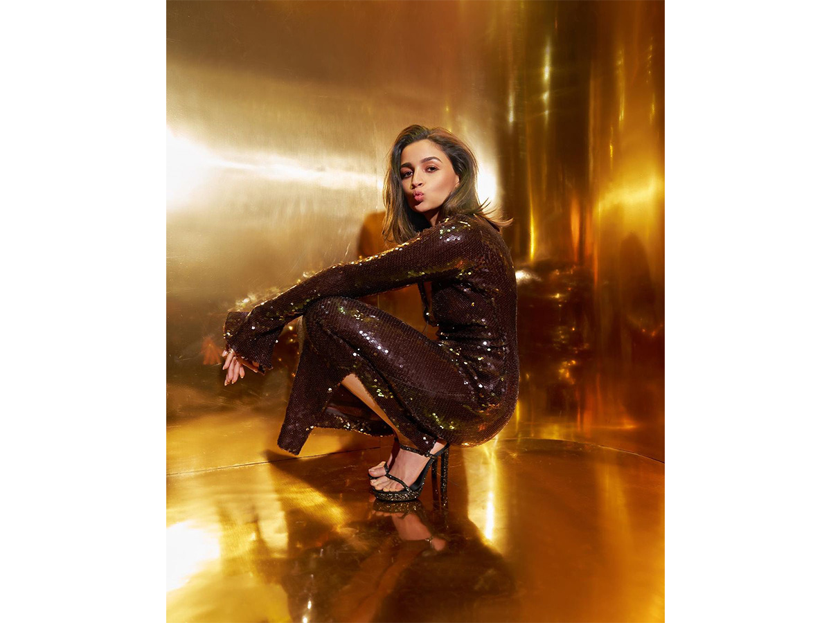 alia brown dress Elegant Brown Party Wear Alia Cut Anarkali Gown with Dupatta & Bottom