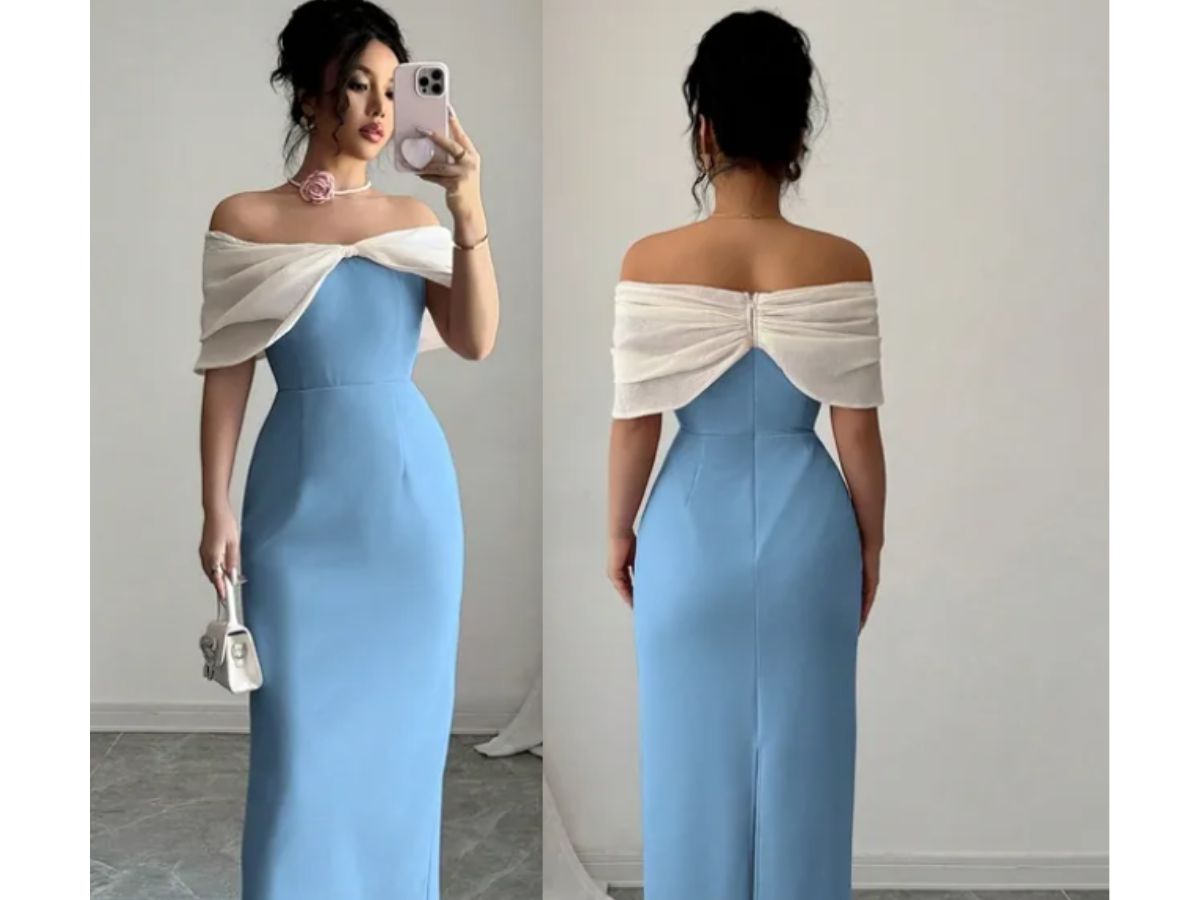 princess polly baby blue dress Bridgerton x Selkie