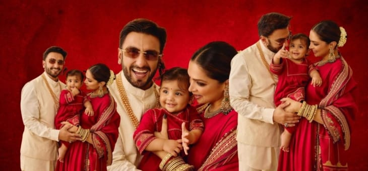 மகள் துவாவின் புகைப்படத்தை முதல் முறையாக சமூக வலைதளத்தில் பகிர்ந்த ரன்வீர் - தீபிகா தம்பதியர்!