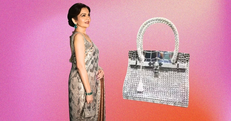 slim fit dress slacks Nita Ambani Inspired Mashru Crepe Silk Benarasi Saree - Blouse main image 0