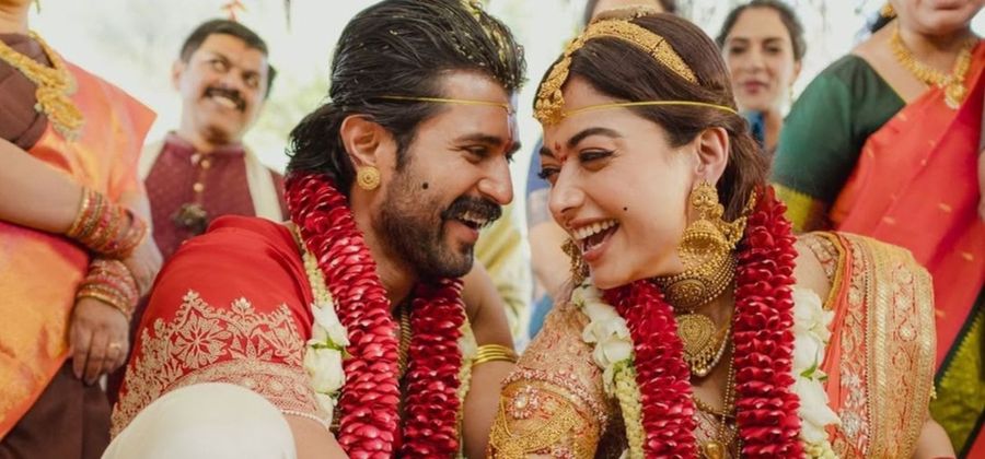 sachin and babi light blue dress Vijay Rashmika Wedding; Vijay Deverakonda Rashmika Mandanna Love Story main image 0